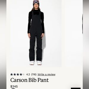 NEW Halfdays Carson Bib Pant- Black, XSmall